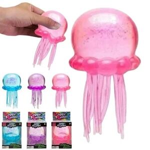 NeeDoh Jelly Squish Stress Toy Jellyfish Fidget Sensory Squeeze Squishy Set 3